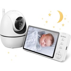 Monitor Bebelusi TECHNOVICI Camera Video Full HD 1080P, Ecran IPS 5", Audio Bidirectional VOX, Detectare Plans, Vedere Nocturna, Baterie 20h, Rotatie