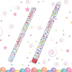 Tun confetti fluturi, multicolori, tub 100 cm