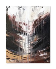 Tablou abstract pictat manual, Fantezie in abstract, 90x70cm ulei pe panza, gata de agatat pe perete foto