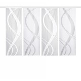 Set de 4 perdele Mccrae, poliester, alb, 57 x 145 cm