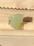 Pandativ Vintage Pește Crap (Koi) din Jad Translucid 2.86g
