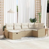 Cumpara ieftin Set de canapele pentru grădină cu pernă 6 pcs Bej, crem
