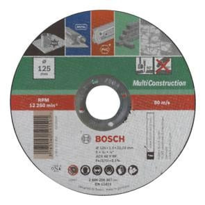 Disc de taiere BOSCH pentru constructii multiple, drept ,D 125 mm , grosime 1.0 mm