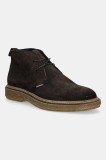 Barbour pantofi de piele &icirc;ntoarsă Blaine culoarea maro, MFO0820BR97