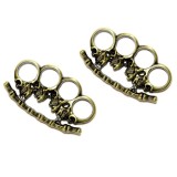 Set 2 Rozete Box Metalice Pumnal Celtic Skull Bronz Ideallstore 160g Otel Autoaparare 11cm