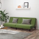 Canapea extensibila cu 2 locuri, verde deschis, catifea GartenMobel Dekor, vidaXL