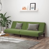 Cumpara ieftin Canapea extensibilă cu 2 locuri, verde deschis, catifea