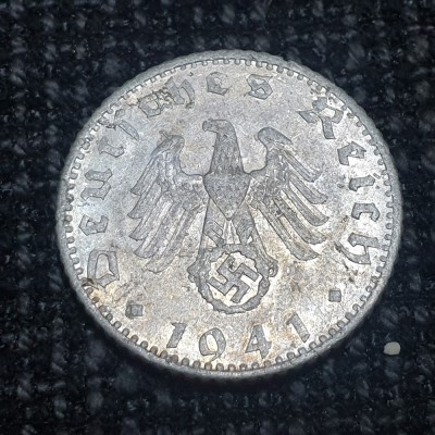 Germania Nazista 50 reichspfennig 1941 F ( Stuttgart) foto