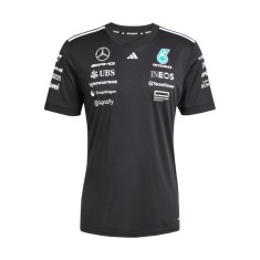 Mercedes AMG Petronas tricou de dama official Teamline Replica black F1 Team 2025 - XS