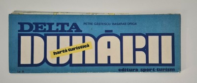 Harta turistica Delta Dunarii anii &amp;#039;80 foto