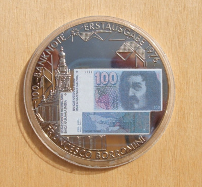 MEDALIE 100 FRANCI ELVETIA 1976 CONFEDERATIA ELVETICA foto