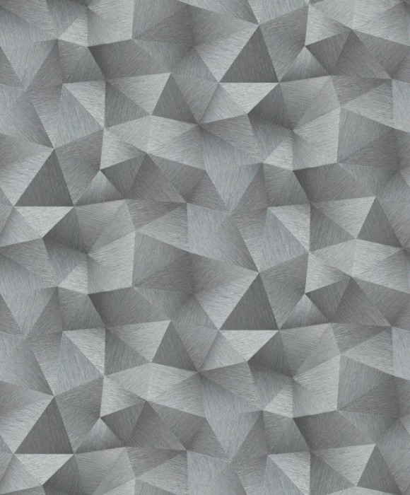 Tapet geometric romburi extralavabil,gri,argintiu,GMK 3 10216-10