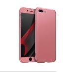 Cumpara ieftin Husa 360 iPhone 7 Plus Rose Gold, Protectie Full Corp, PC, Anti-soc, Anti-zgarieturi, Carcasa Apple