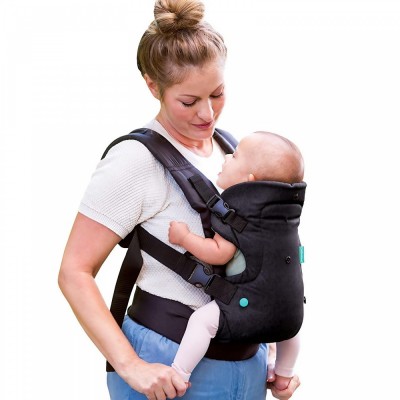 Marsupiu ergonomic flippy, 4 in 1, multifunctional, 4 pozitii, 6-36 luni, 3.5kg - 15 kg, negru foto