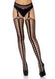 Dres Leg Avenue cu Plasa Solzi si Bretele Decorative, Negru, S-L