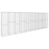 Cumpara ieftin Perete gabion cu capac, 600 x 50 x 200 cm, otel galvanizat