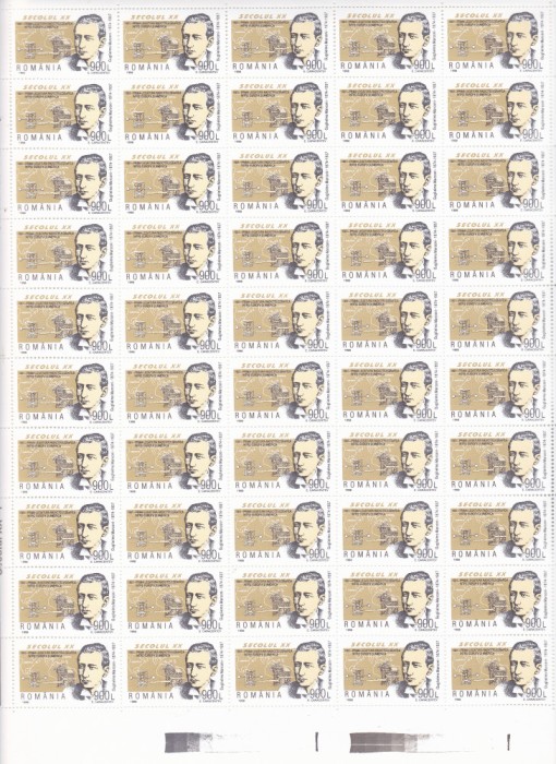 Romania 1998-LP 1450-Secolul XX-I,COLI DE 50 TIMBRE,MNH.