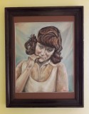 Portret feminin pictat de Ioan Străjan (1977), Portrete, Ulei, Realism