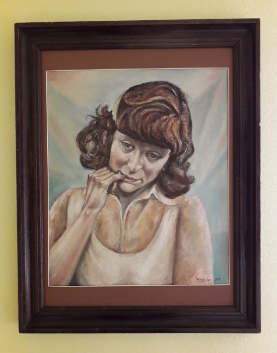 Portret feminin pictat de Ioan Străjan (1977)