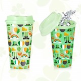 Set de 6 pahare cu capac Nuenen, plastic, multicolor, 93 x 154 x 60 cm