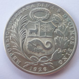 Peru 1 sol 1926, argint, America Centrala si de Sud