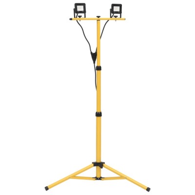 Proiector cu LED și trepied, 2x10 W, alb rece foto