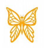 Cumpara ieftin Sticker decorativ Fluture, Portocaliu, 60 cm, 1156ST-2, Oem