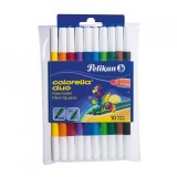 Set carioci Pelikan Duo, C407, blister, 10 buc/set