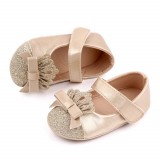 Pantofiori cu sclipici si coronita (Marime Disponibila: 3-6 luni (Marimea 18