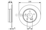 Disc frana MERCEDES C-CLASS T-Model (S204) (2007 - 2014) BOSCH 0 986 479 409
