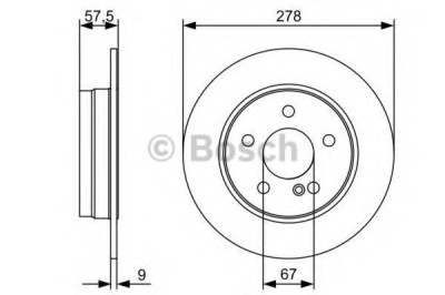 Disc frana MERCEDES C-CLASS T-Model (S204) (2007 - 2014) BOSCH 0 986 479 409 foto