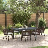 Cumpara ieftin Set de masă pentru grădină 7 pcs Maro Rattan poli