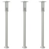 Lampi exterioare de podea 3 buc argintiu 100 cm otel inoxidabil