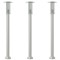 Lampi exterioare de podea 3 buc argintiu 100 cm otel inoxidabil