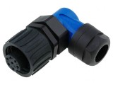 Conector Circular 7-PIN Mamă Lipire Argintat
