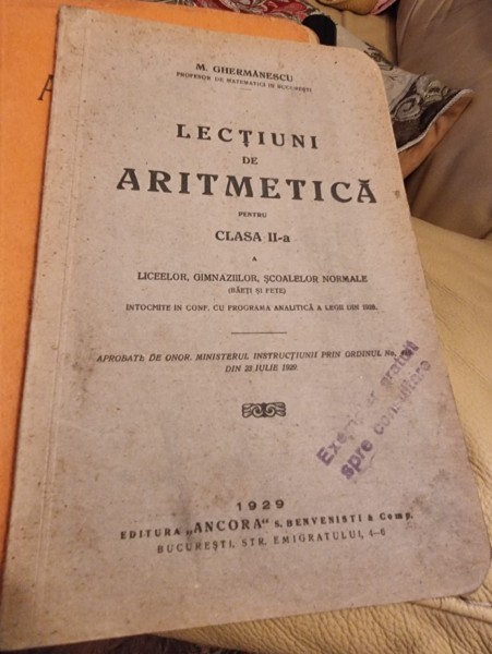 Lectiuni de aritmetica pentru clasa a II-a - M. Ghermanescu