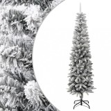 Brad de Crăciun artificial slim cu zăpadă pufoasă 240 cm PVC&amp;PE