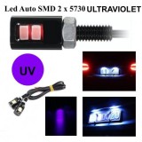 Set 2 leduri auto smd, 12mm, 12V, multifunctionale, mov