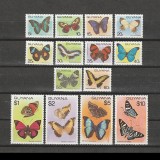 Fluturi Yv. 523-533 (Yvert) Guyana 1978, Centrafrica, Fauna, Nestampilat