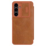 Husa Samsung Galaxy S24 FE Nillkin Qin Pro Leather, maro