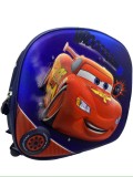 Ghiozdan Cars 3D cu leduri din panza cauciucata la interior 22cmx22cm