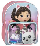 Rucsac Copii Gabby's Dollhouse 30 Cm, Fete 3-6 Ani, Cerda, Poliester, Buzunar Frontal