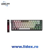 Tastatura gaming magnetica AULA WIN68HE Pro, 68 taste, layout compact 65%, conexiune cu fir USB-C, switch-uri magnetice Xingyi Hall Effect,, Arbore ma