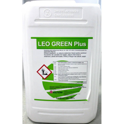 Leo Green Plus 360SL 20 L, erbicid total sistemic, post emergent, neselectiv, glifosat (buruieni monocotiledonate si dicotiledonate, anuale si perene) foto