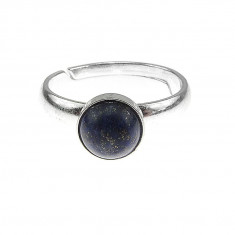 Inel argint reglabil cu lapis lazuli natural 6 MM
