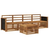 vidaXL Set de canapele de exterior 5 pcs natural Lemn Solid de Acacia 3383980