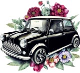 Cumpara ieftin Sticker decorativ Mini Cars, Negru, 65 cm, 7736ST, Oem