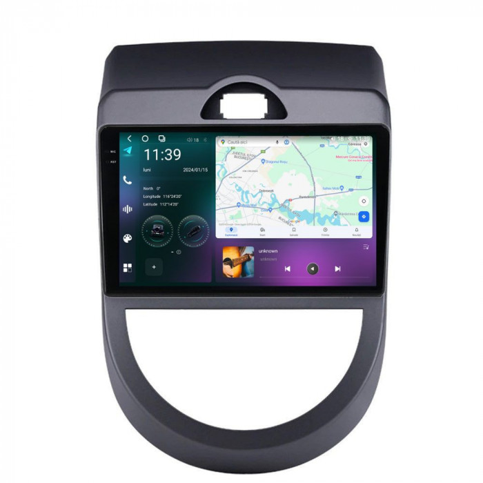 Navigatie dedicata cu Android Kia Soul 2009 - 2013, 12GB RAM, Radio GPS Dual