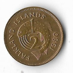 Moneda 1/2 penny 1980 - Falkland