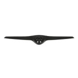 Ornament grila masca fata Skoda Fabia 2 (5j), 04.2010-03.2015, Roomster/Praktik 04.2010-, parte montare centrala, neagra, 691605-3, Aftermarket, Rapid